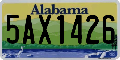 AL license plate 5AX1426