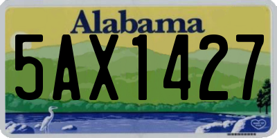 AL license plate 5AX1427