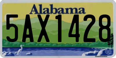AL license plate 5AX1428