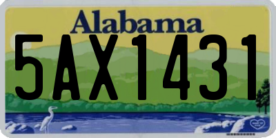 AL license plate 5AX1431