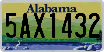 AL license plate 5AX1432