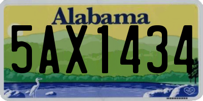 AL license plate 5AX1434