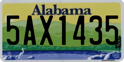 AL license plate 5AX1435