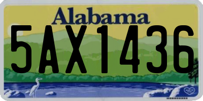 AL license plate 5AX1436