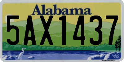 AL license plate 5AX1437