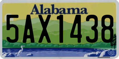 AL license plate 5AX1438