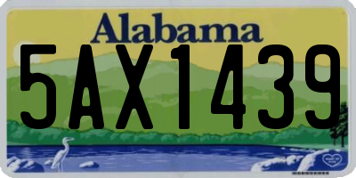 AL license plate 5AX1439