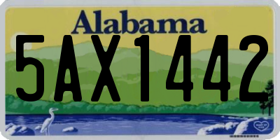 AL license plate 5AX1442
