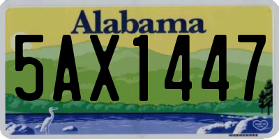 AL license plate 5AX1447
