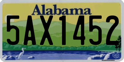 AL license plate 5AX1452