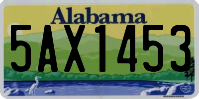 AL license plate 5AX1453