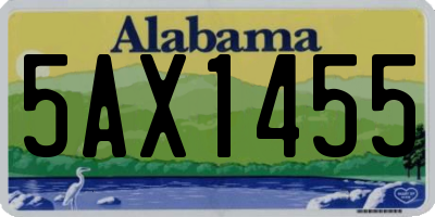 AL license plate 5AX1455