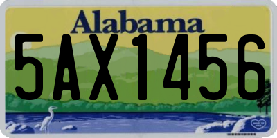AL license plate 5AX1456