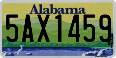 AL license plate 5AX1459