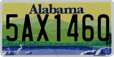 AL license plate 5AX1460