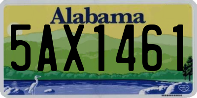 AL license plate 5AX1461