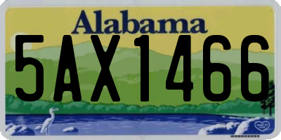 AL license plate 5AX1466