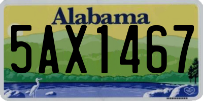 AL license plate 5AX1467