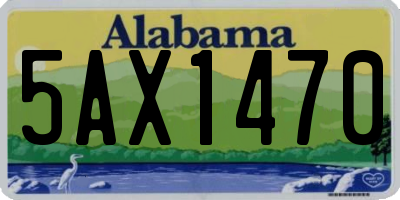 AL license plate 5AX1470