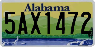 AL license plate 5AX1472