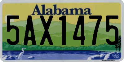 AL license plate 5AX1475