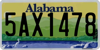 AL license plate 5AX1478