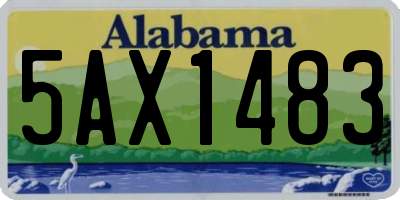 AL license plate 5AX1483