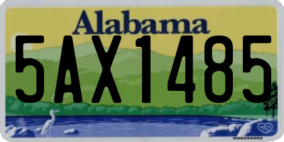 AL license plate 5AX1485