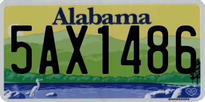 AL license plate 5AX1486