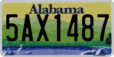 AL license plate 5AX1487