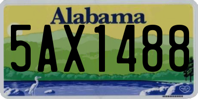 AL license plate 5AX1488