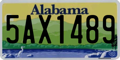 AL license plate 5AX1489