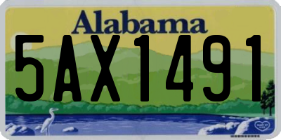 AL license plate 5AX1491