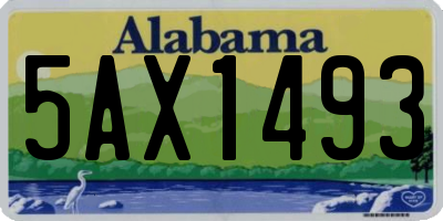 AL license plate 5AX1493