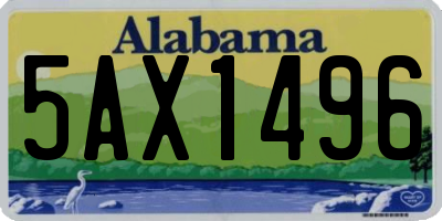 AL license plate 5AX1496