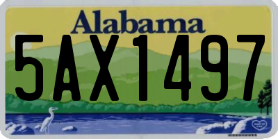 AL license plate 5AX1497
