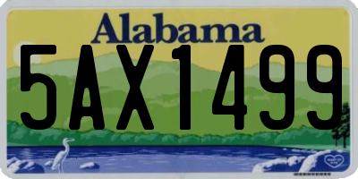 AL license plate 5AX1499
