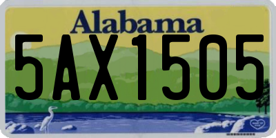 AL license plate 5AX1505