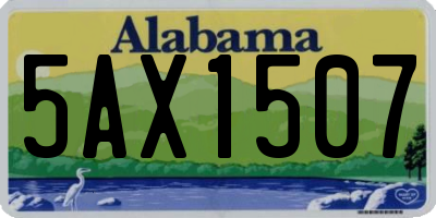 AL license plate 5AX1507