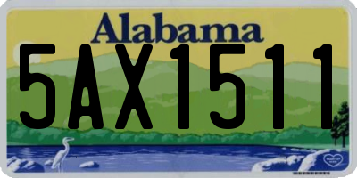 AL license plate 5AX1511