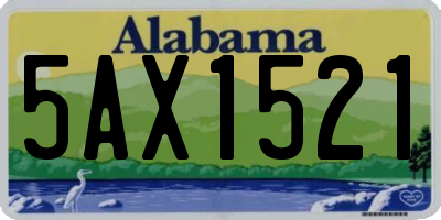 AL license plate 5AX1521