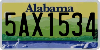 AL license plate 5AX1534
