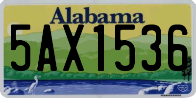 AL license plate 5AX1536