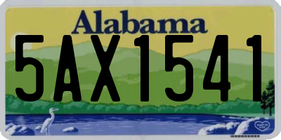 AL license plate 5AX1541
