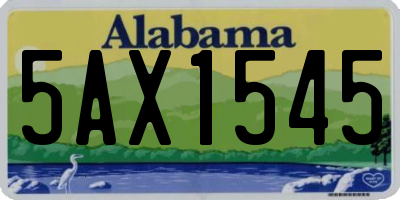 AL license plate 5AX1545
