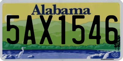AL license plate 5AX1546