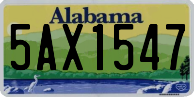 AL license plate 5AX1547
