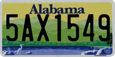 AL license plate 5AX1549