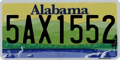 AL license plate 5AX1552