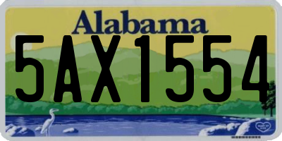 AL license plate 5AX1554